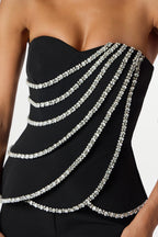 LEONORA Embellished Jumpsuit in Black Position 2