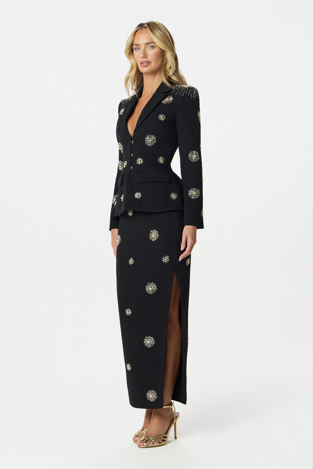 LOVISA Embellished Blazer in Black Position 4