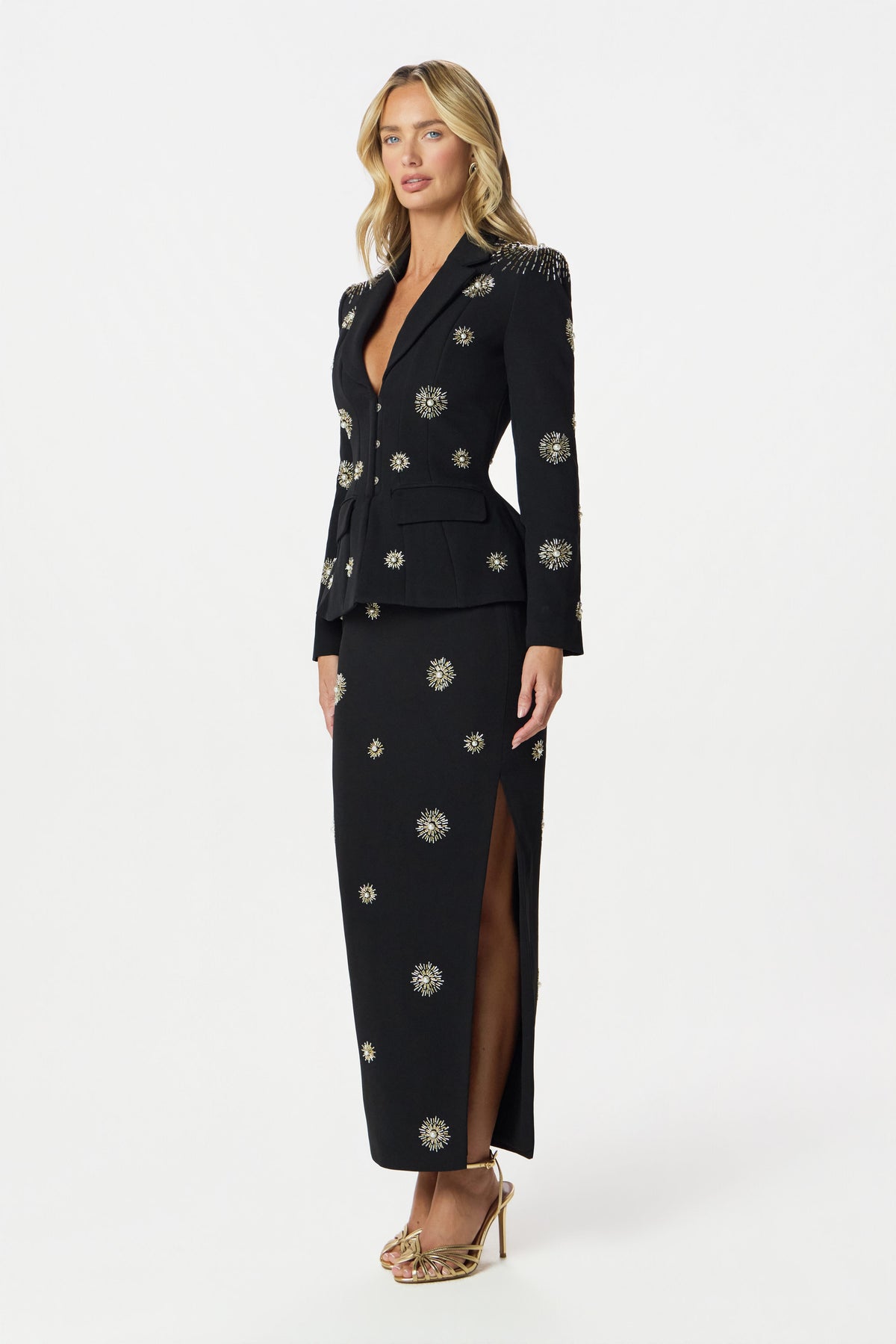 LOVISA Embellished Blazer in Black Position 4