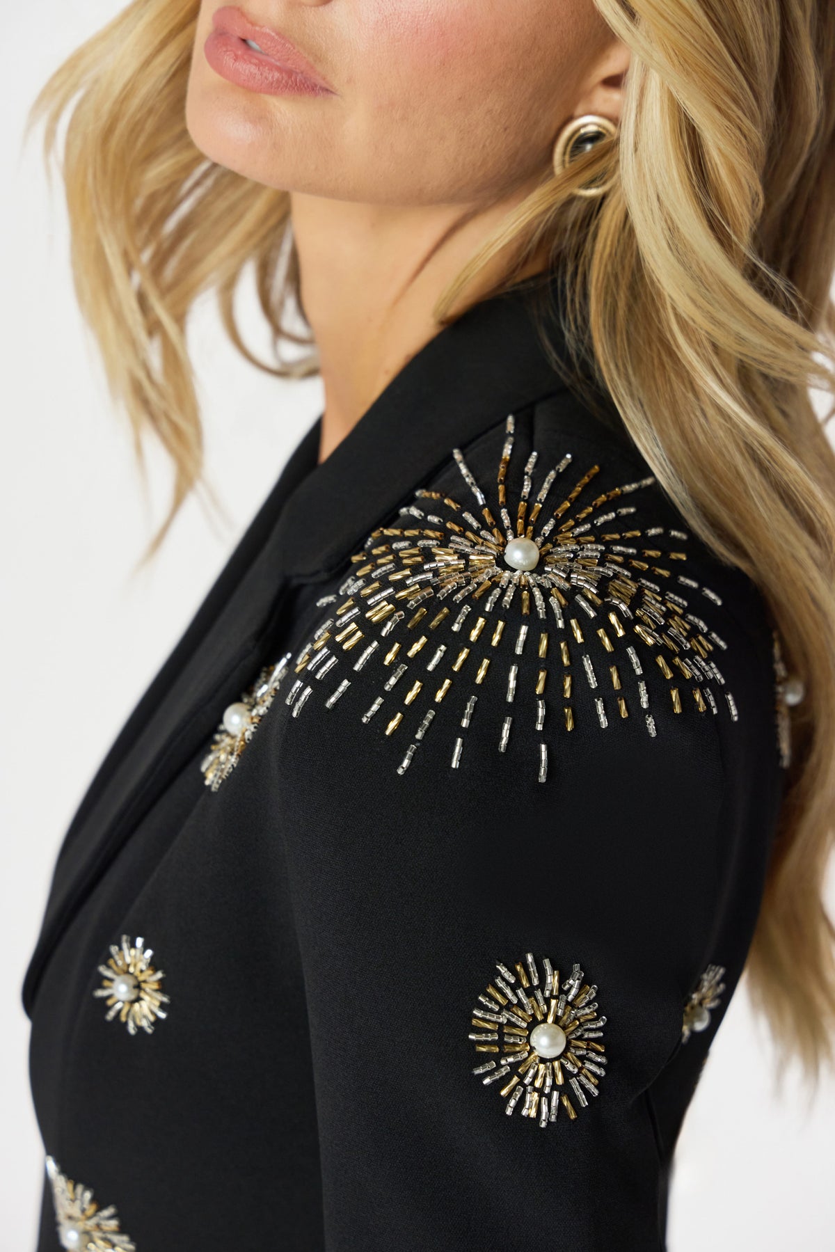 LOVISA Embellished Blazer in Black Position 5