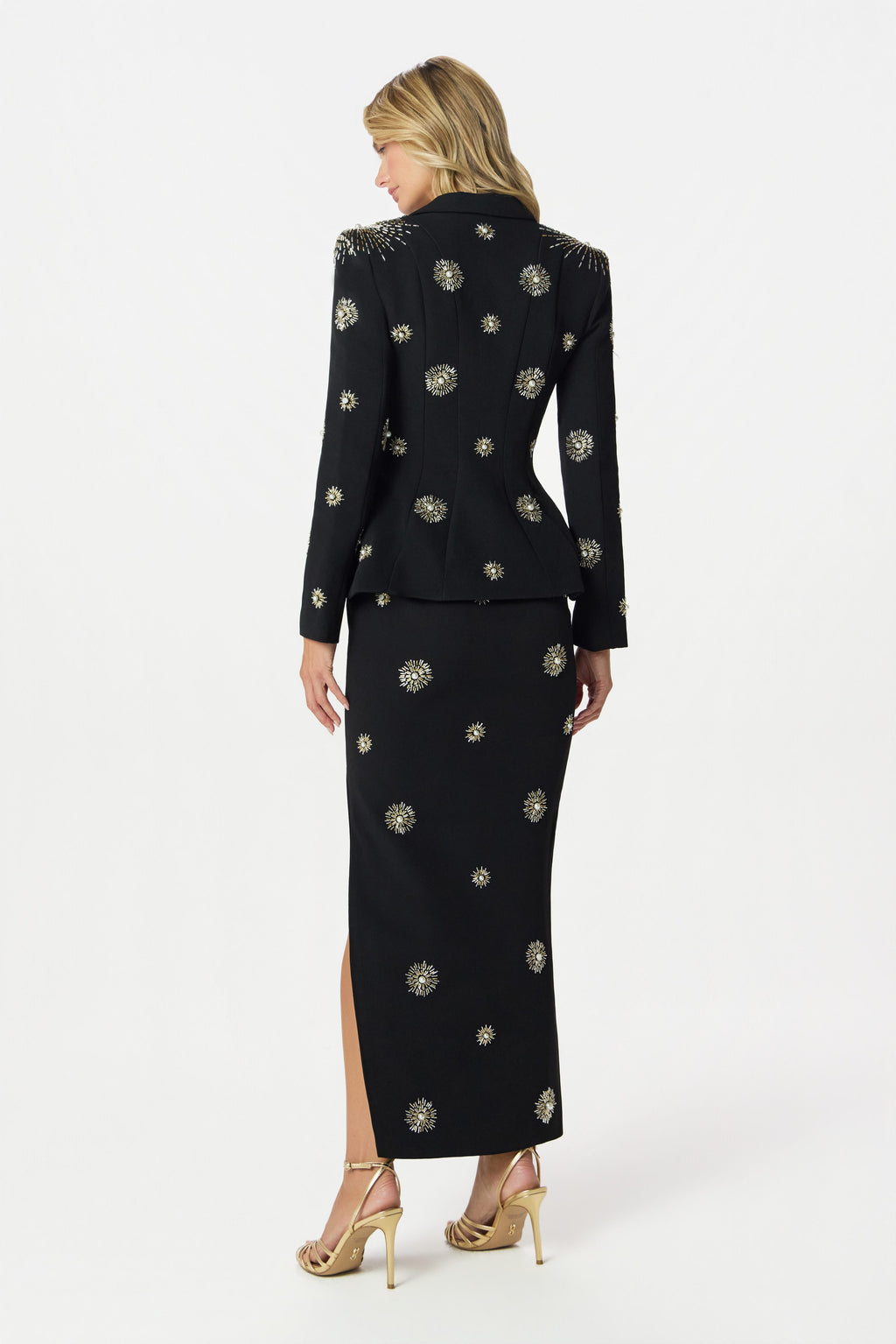 MARCELLA Embellished Maxi Skirt in Black Position 6