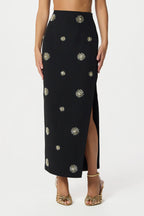 MARCELLA Embellished Maxi Skirt in Black Position 3