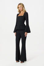 MAXINE Flared Trousers in Black Position 4