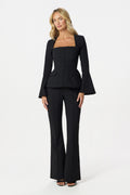 MAXINE Flared Trousers in Black Position 1