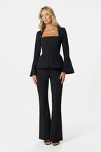 MAXINE Flared Trousers in Black Position 1