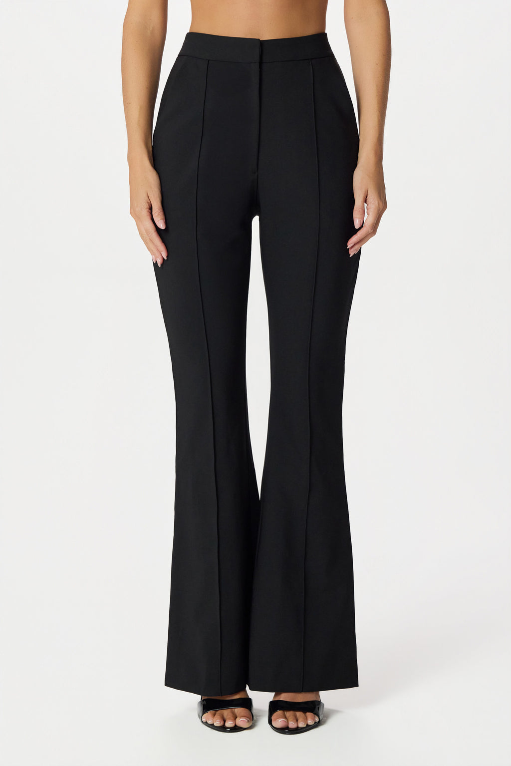 MAXINE Flared Trousers in Black Position 2