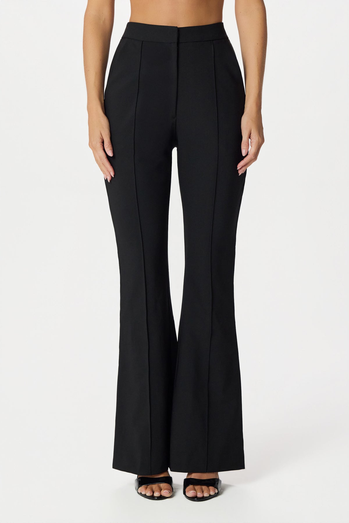 MAXINE Flared Trousers in Black Position 2
