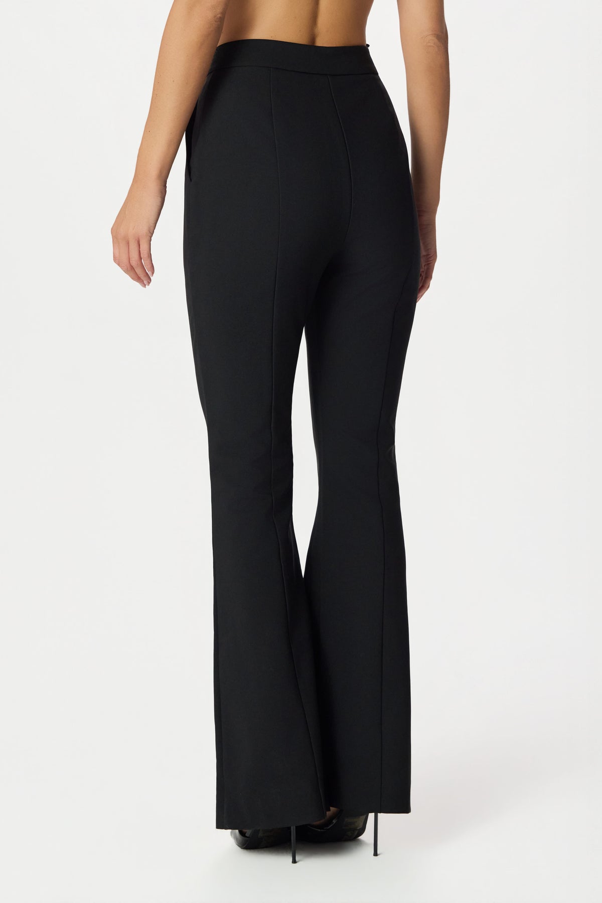 MAXINE Flared Trousers in Black Position 3