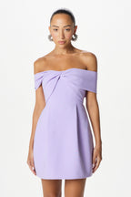 MILA Bardot Mini Dress in Lilac Position 2