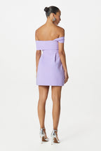 MILA Bardot Mini Dress in Lilac Position 5