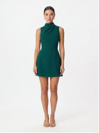 Avenyl DANYA High Neck Mini Dress, Emerald, Elegant Design