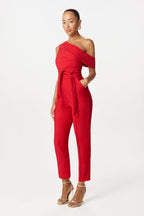 SOFIE Asymmetric Jumpsuit in Red Position 2