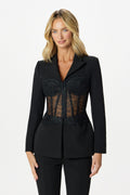 VIVIENNE Lace Blazer in Black Position 1