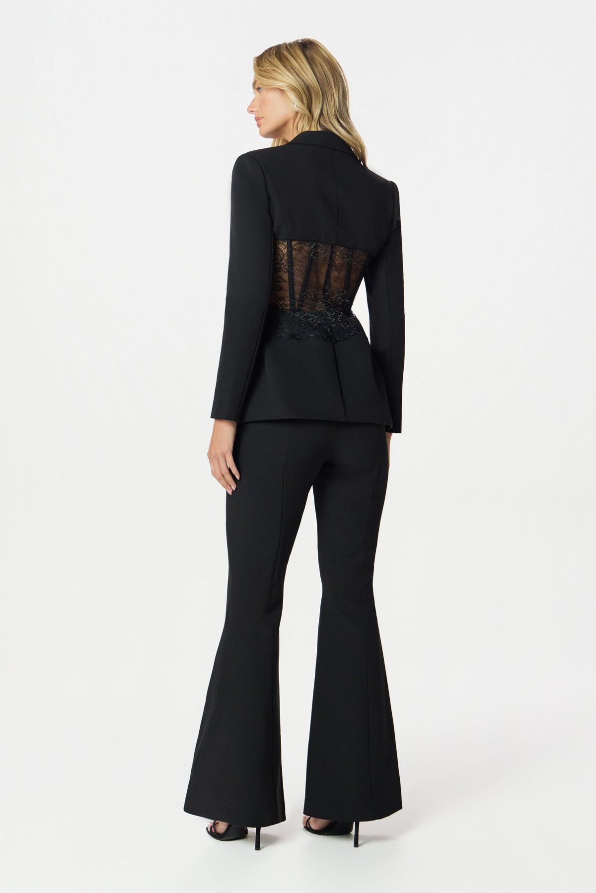 VIVIENNE Lace Blazer in Black Position 5
