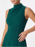 Avenyl DANYA High Neck Mini Dress, Emerald, Elegant Design